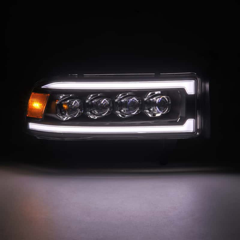 AlphaRex — AlphaRex 94-01 RAM 1500 NOVA LED Proj Headlights Blk w/Activ Light/Seq Signal/SB DRL
Projector Headlights - view 2