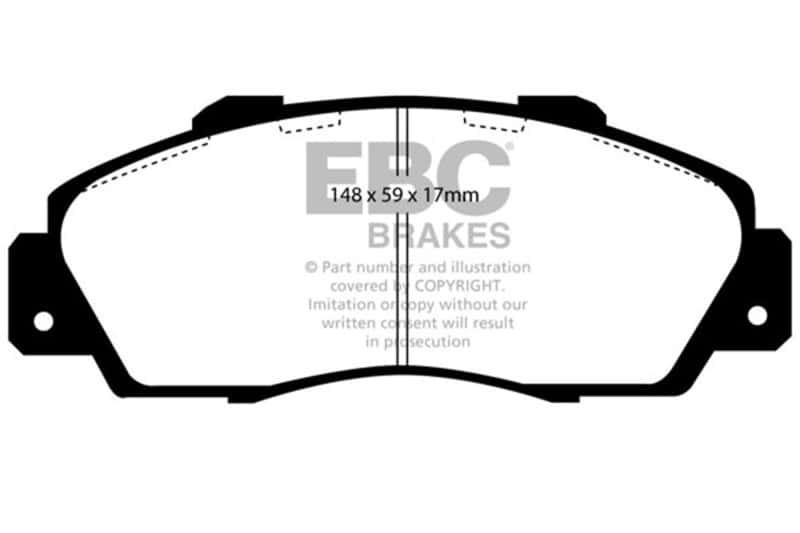EBC — EBC 97-01 Acura Integra Type R Bluestuff Front Brake Pads
Disc Brake Pad - view 4