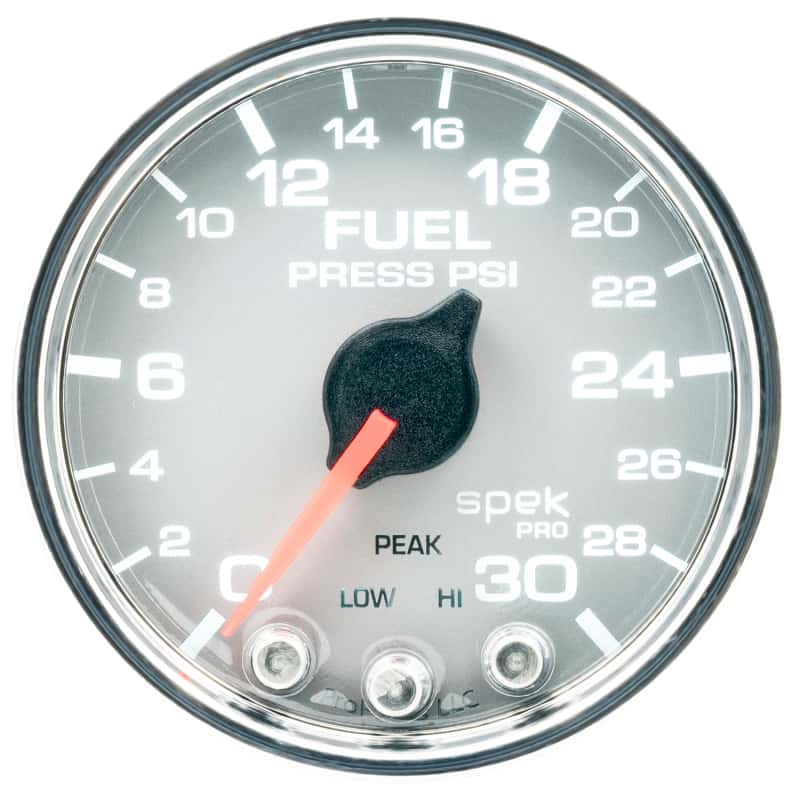 AutoMeter — Autometer Spek-Pro Gauge Fuel Press 2 1/16in 30psi Stepper Motor W/Peak & Warn Slvr/Chrm
GA 2" FP 30 SCC SPEK - view 2