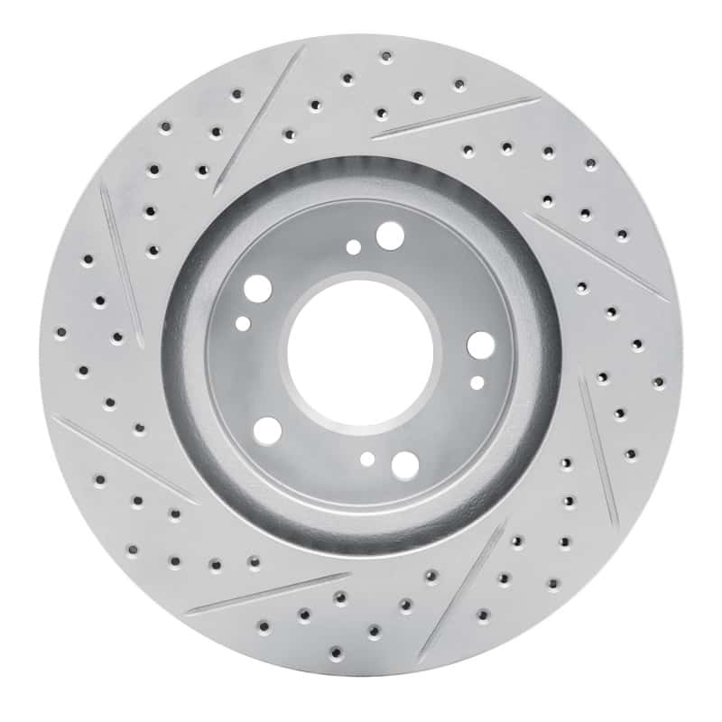 R1 Concepts — R1 04-12 Mitsubishi Eclipse Front Right Drilled & Slotted Geo-Carbon Rotor - view 5