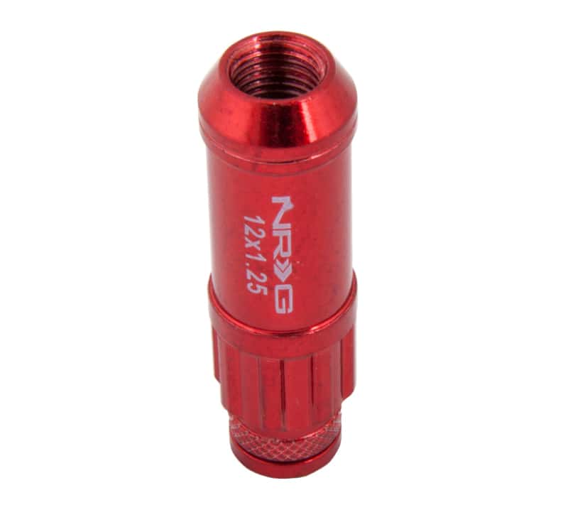 NRG — NRG 700 Series M12 X 1.25 Steel Lug Nut w/Dust Cap Cover Set 21 Pc w/Locks & Lock Socket - Red - view 8