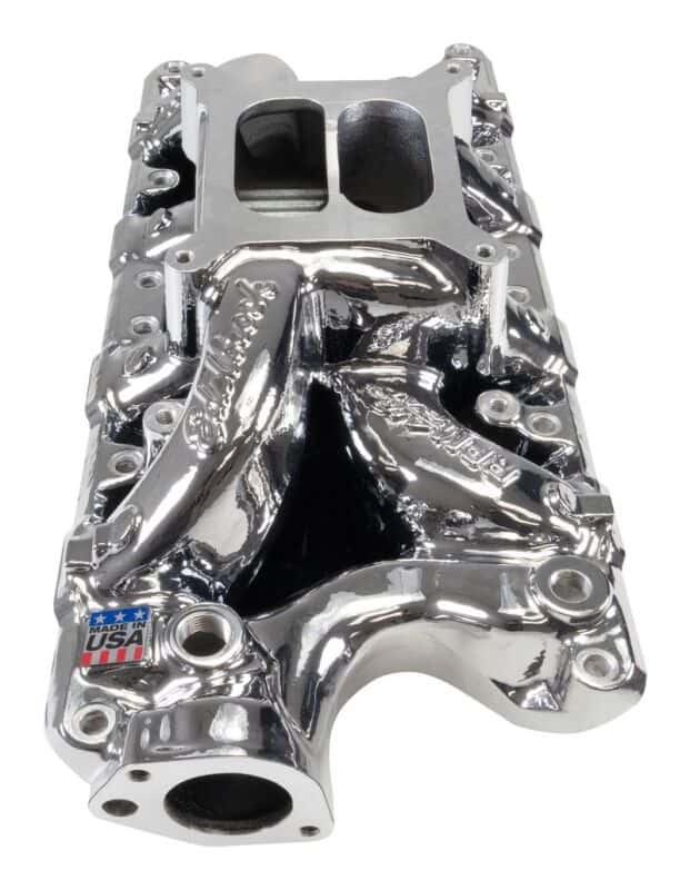 Edelbrock — Edelbrock Ford Small-Block 289-302-347 RPM Air-Gap Intake Manifold - Chrome Plasma Finish - view 1