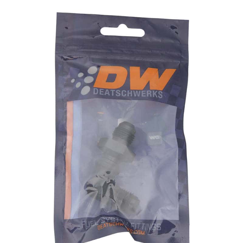 DeatschWerks — DeatschWerks 6AN Male Flare to 6AN Male Flare Bulkhead Adapter 90-Degree - Anodized Matte Black
Lines & Fittings - view 2