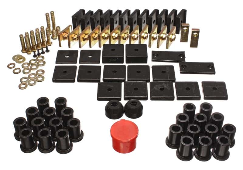 Energy Suspension — Energy Suspension 64-78 Toyota FJ40 Land Cruiser Black Hyper-Flex Master Bushing Set
Master Bushing Kit - view 1