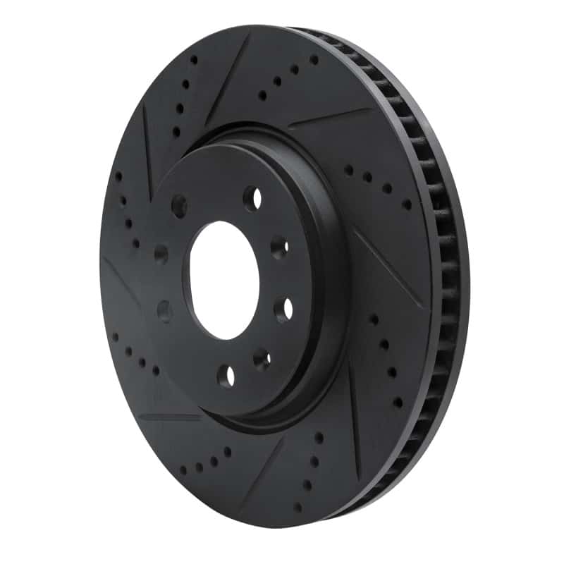R1 Concepts — R1 03-08 Cadillac STS Front Left Drilled & Slotted Black Brake Rotor
R1 Brake Rotor Drill - view 2
