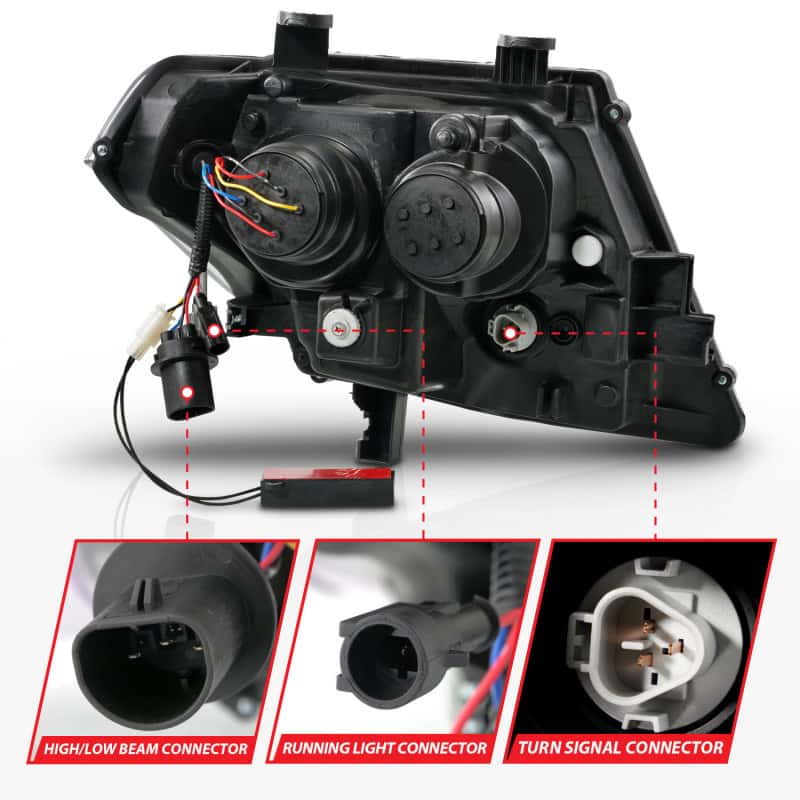 ANZO — ANZO 09-20 Nissan Frontier Chrome Projector Plank Style DRL w/ Switchback & Sequential LED DRL
Head Light Set
HdLtSet - view 12