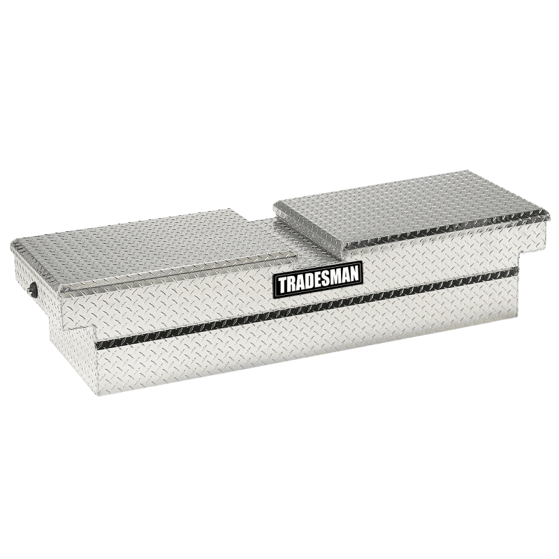 Tradesman — Tradesman Aluminum Gull Wing Cross Bed Truck Tool Box w/Push Button (70in.) - Brite - view 3