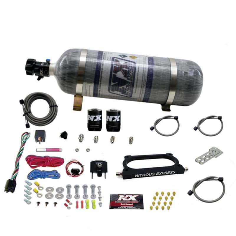 Nitrous Express — Nitrous Express 07-14 Ford Mustang GT500 Nitrous Plate Kit (50-250HP) w/Composite Bottle
Injection System Kit
N2OSys - view 3