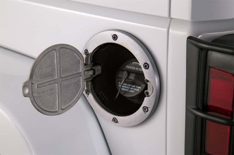 AMP Research — AMP Research 2007-2017 Jeep Wrangler JK 2/4 Door Fuel Door - Brushed - view 7