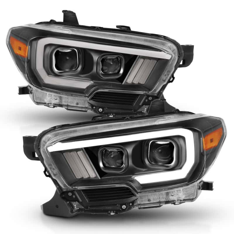 ANZO — ANZO 2016-2017 Toyota Tacoma Projector Headlights w/ Plank Style Switchback Black w/ Amber w/ DRL
Projector Headlights
Head Light Set - view 8