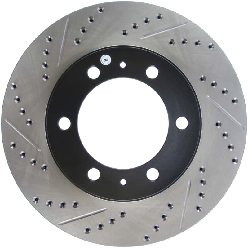 Stoptech — StopTech 07-08 Toyota FJ Cruiser / 05-08 Tacoma (6 lug) / 03-08 4 Runner (319mm disc) SportStop Slo
Disc Brake Rotor
Slot/Drill Rotor - view 8