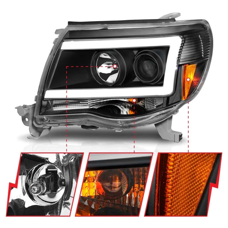 ANZO — ANZO 05-09 Toyota Tacoma Projector Light Bar Style Headlights w/ C Light Bar
Head Light Set
HdLtSet - view 4