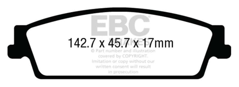EBC — EBC 15+ Gac Yukon XL / Denali XL 1500 Extra Duty Rear Brake Pads
Disc Brake Pad - view 1