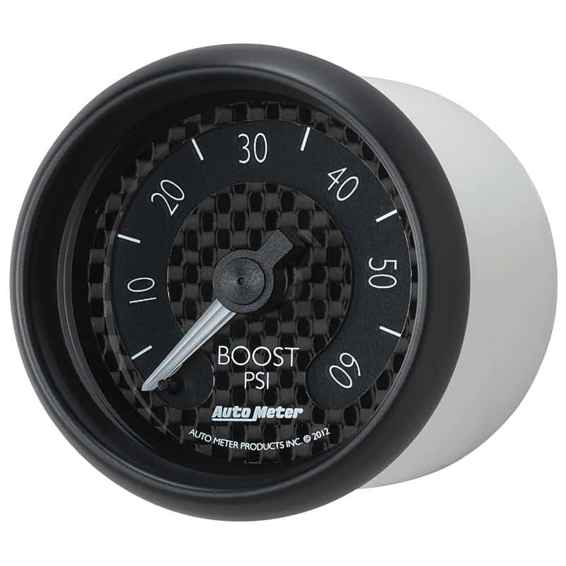AutoMeter — Autometer GT Series 52mm Mechanical 0-60 psi Boost Gauge
2-1/16" BOOST, 0-60 - view 2
