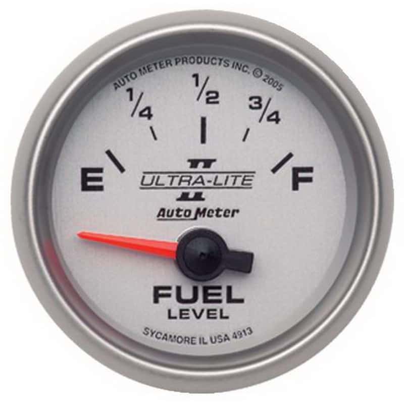 AutoMeter — Autometer Ultra-Lite II 2-1/16in 0 OHMS Empty / 90 OHMS Full Electronic Fuel Level Gauge
2-1/16" FUEL LEVEL, - view 4