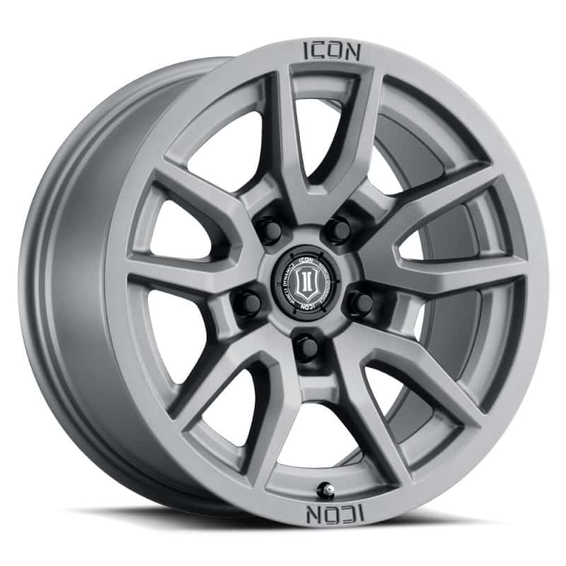 ICON — ICON Vector 5 17x8.5 5x150 25mm Offset 5.75in BS 110.1mm Bore Titanium Wheel
VECTOR 5 WHEEL - view 1
