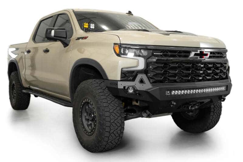 Addictive Desert Designs — Addictive Desert Designs 2022+ Chevy Silverado 1500 ZR2 Stealth Fighter Front Bumper
Bumper- Front - view 38