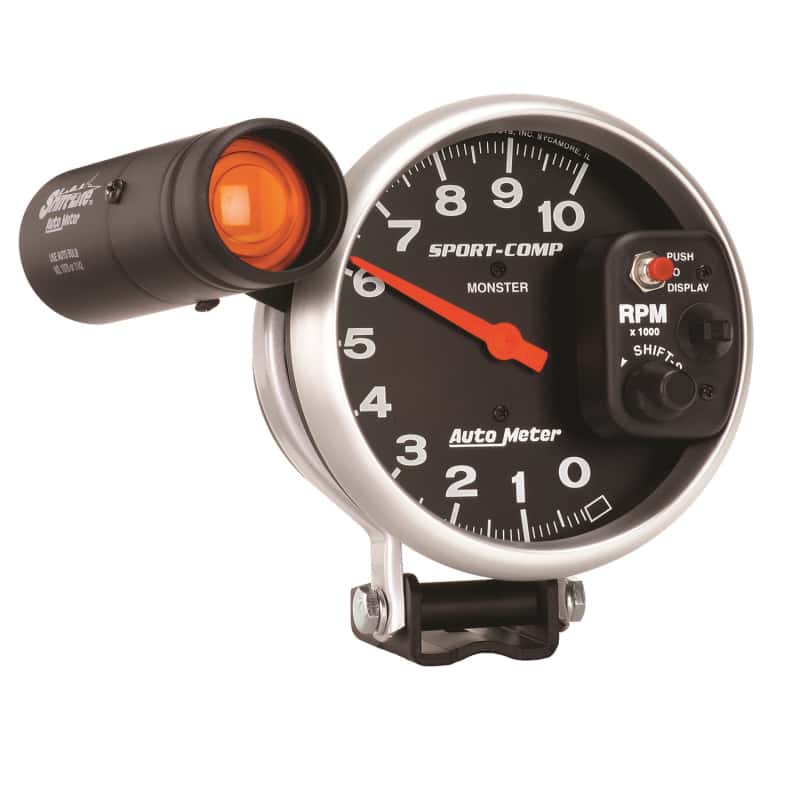 AutoMeter — Autometer Sport-Comp 5 inch 10K RPM Shift Light Tach
5" TACH, 10,000 RPM, - view 5