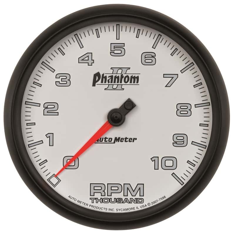 AutoMeter — Autometer Phantom II 5in Electrical 10K RPM In-Dash Tachometer
5" TACH, 10,000 RPM, - view 1