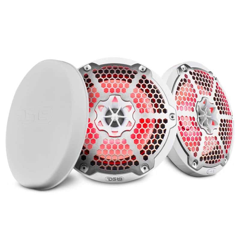 DS18 — DS18 NXL-M Series Speaker w/ RGB LED Lights 8in 2-Way 125 Watts RMS 4 ohm White w/ Cover - view 6