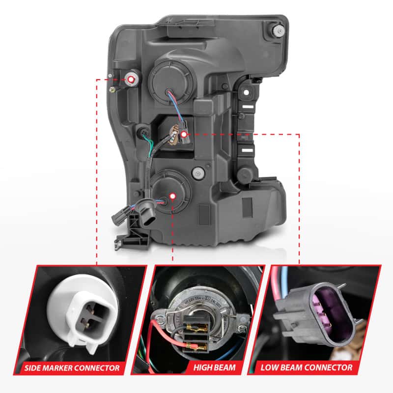 ANZO — ANZO LED Headlights 17-18 Ford F-250 Super Duty Plank-Style L.E.D. Headlight Black (Pair)
FORD F250/ F350/ F450 17 UP PROJECTOR PLANK STYLE SWITCHBACK HEADLIGHT BLACK
Head Light Set
HdLtSet - view 15