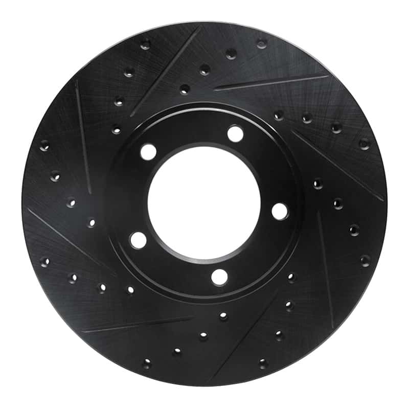 R1 Concepts — R1 71-97 Jaguar Vanden Plas Front Left Drilled & Slotted Black Brake Rotor
R1 Brake Rotor Drill - view 1