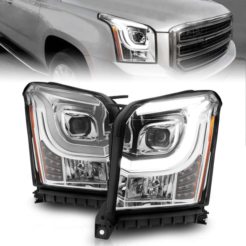 ANZO — ANZO 2015-2017 GMC Yukon XL Projector Headlights W Lightbar - Chrome/Amber
Head Light Set
HdLtSet - view 1