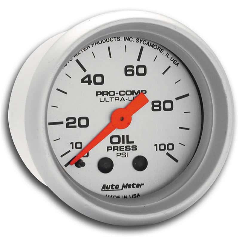 AutoMeter — Autometer Ultra-Lite 52mm 0-100 PSI Mechanical Oil Pressure Gauge
2" OIL PRESS, 0-100 - view 4