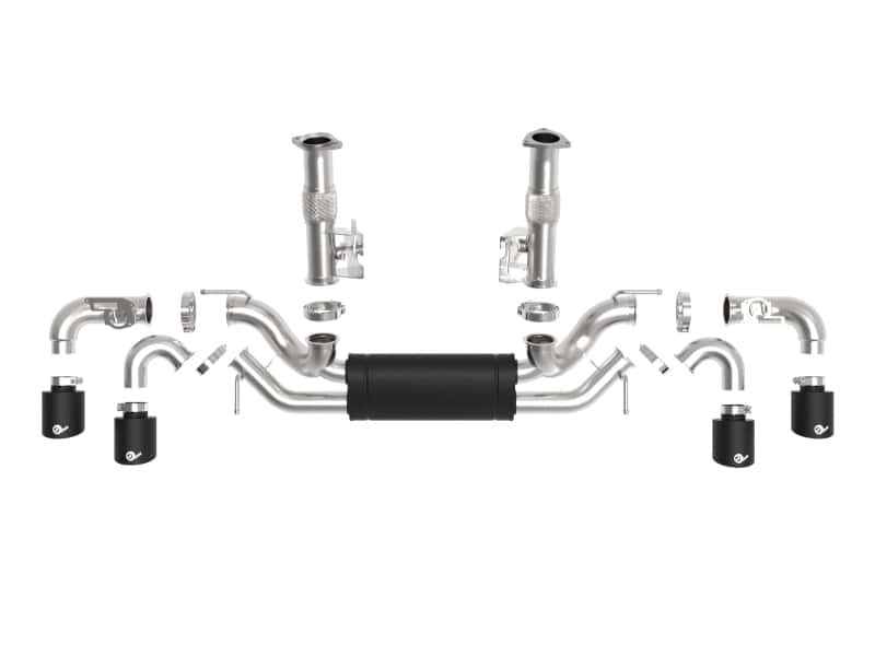 aFe — aFe MACH Force-Xp 3in to 2-1/2in 304SS Cat-Back 2020 Chevy Corvette (C8) 6.2L - Black Tip
Cat-Back Exhaust - view 3
