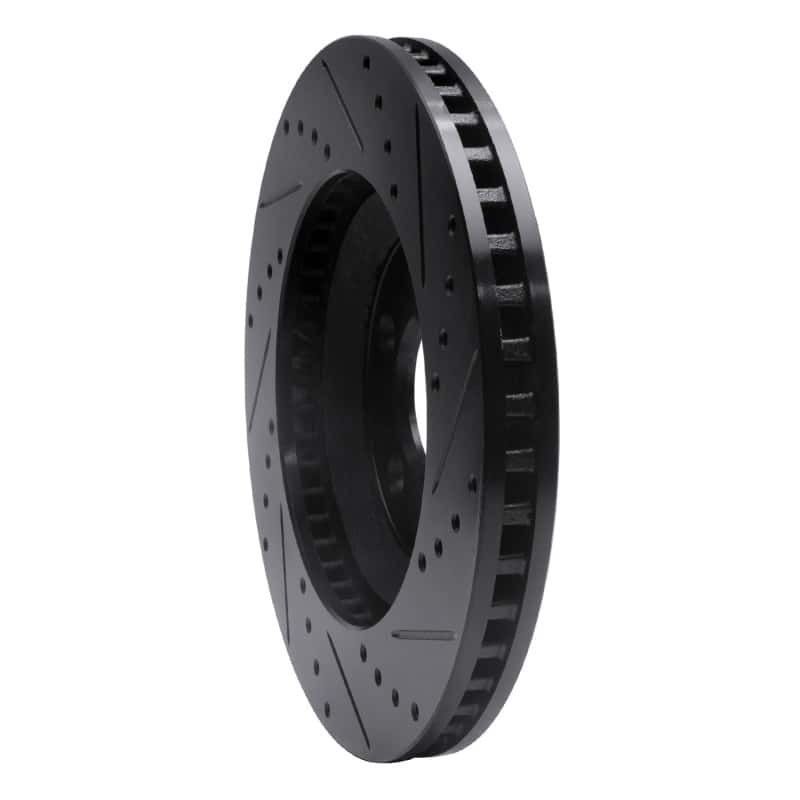 R1 Concepts — R1 05-14 Ford Mustang Front Left Drilled & Slotted Black Brake Rotor
R1 Brake Rotor Drill - view 4