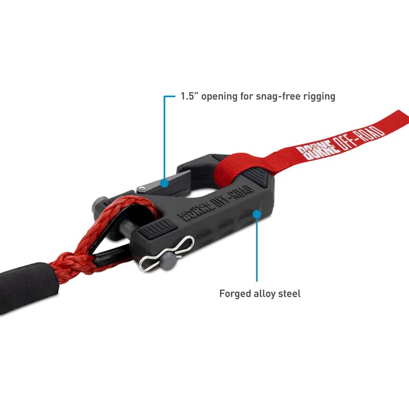 Borne Off-Road — Borne Off-Road 12K Winch - Red Synthetic Rope - view 4
