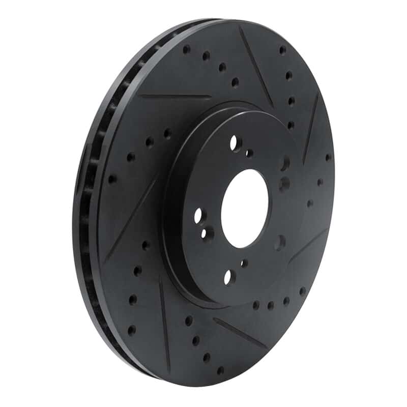 R1 Concepts — R1 04-14 Acura TSX Front Right Drilled & Slotted Black Brake Rotor
R1 Brake Rotor Drill - view 2