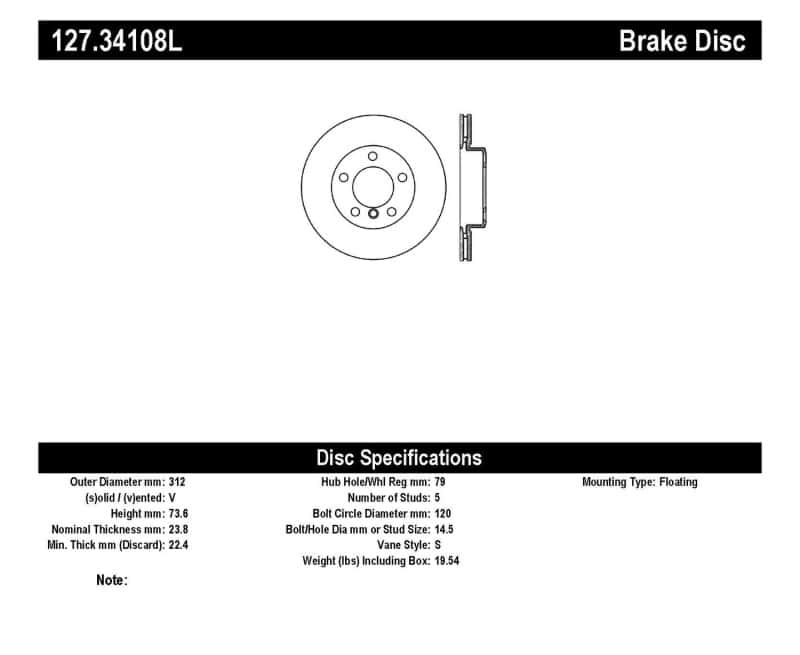 Stoptech — StopTech 9/07-09 BMW 328 Slotted & Drilled Left Front Rotor
Disc Brake Rotor
Slot/Drill Rotor - view 3