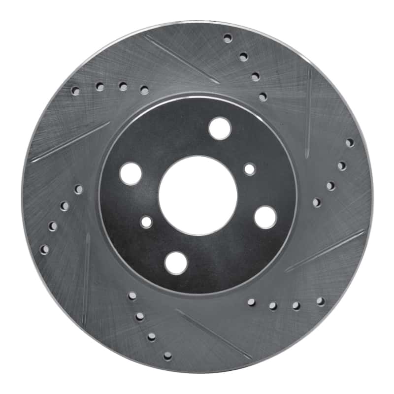 R1 Concepts — R1 04-06 Scion XA Front Right Drilled & Slotted Silver Brake Rotor
R1 Brake Rotor Drill - view 1