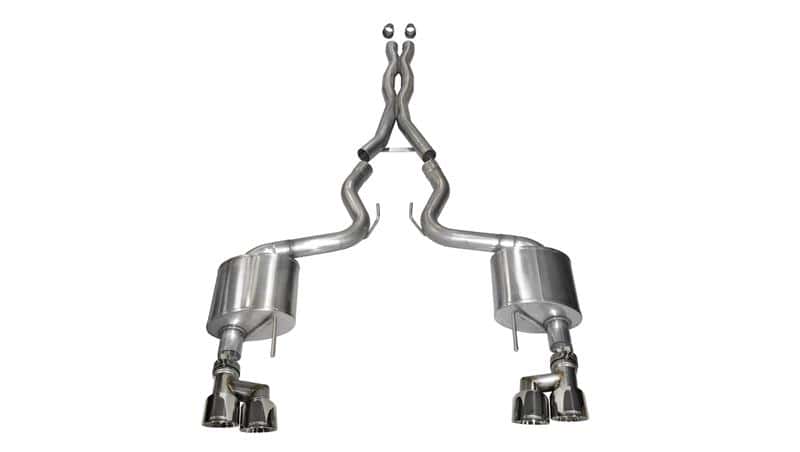 CORSA Performance — Corsa 2015-2017 Ford Mustang GT 5.0 3in Cat Back Exhaust Polish Quad Tips (Xtreme)
Exhaust - view 2