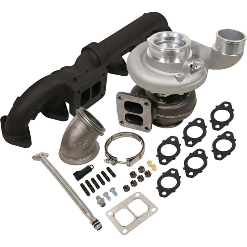 BD Diesel — BD Diesel Iron Horn 5.9L Turbo Kit S363SXE/76 0.91AR Dodge 03-07
IRON HORN TURBO KIT
Turbocharger Kit - view 2