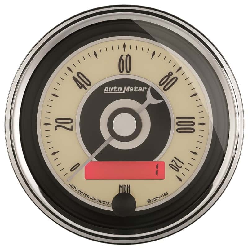 AutoMeter — AutoMeter Gauge Speedometer 3-3/8in. 120MPH Elec. Programmable Cruiser Ad
GA 3.4" SPD ELEC CAD - view 1