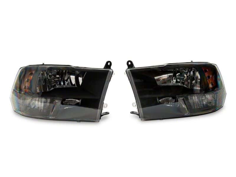 Raxiom — Raxiom 09-18 Dodge RAM 1500 Axial Series Euro Style Headlights w/ Dual Bulb Blk Housing (Clear Lens)
Headlights - view 2