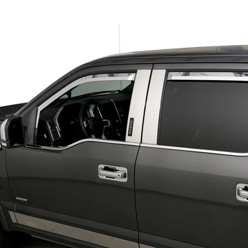 Putco — Putco 17-20 Ford SuperDuty - Crew Cab (Set of 4) Element Chrome Window Visors
Side Window Vent - view 6