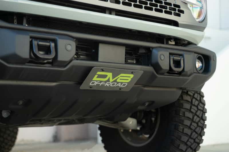DV8 Offroad — DV8 Offroad 2021 Ford Bronco Capable Bumper Slanted Front License Plate Mount
License Plate Mount - view 2