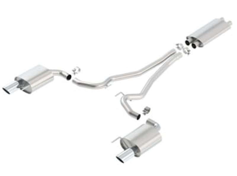 Borla — Borla 15-16 Ford Mustang GT / Convertible 5.0L AT/MT EC-Type CB SS Single Round Rolled Tips Exhaust
Cat-Back System
ExhstSysKt - view 1