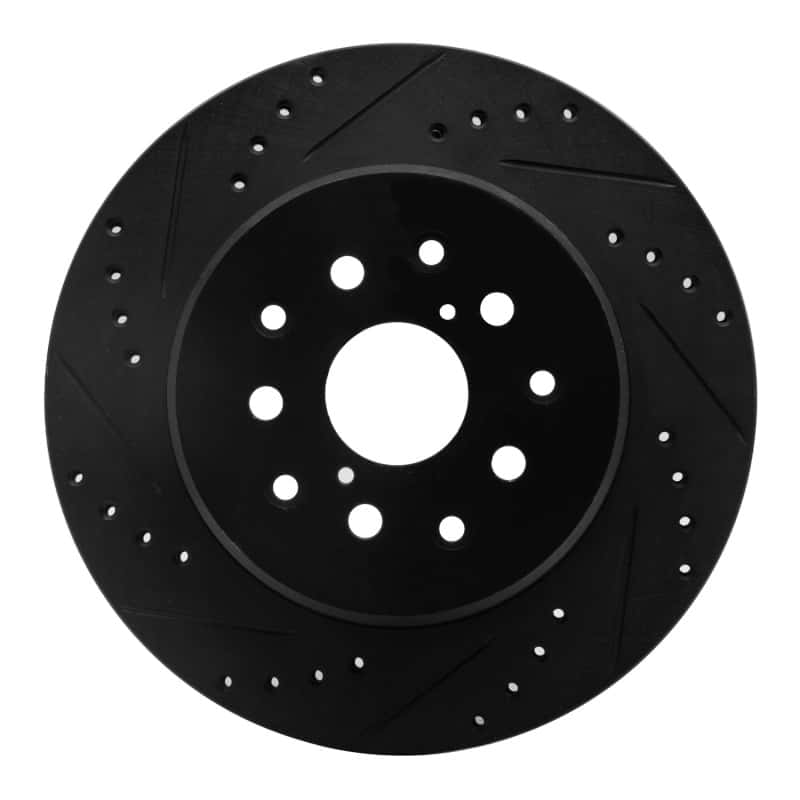 R1 Concepts — R1 93-98 Toyota Supra Rear Left Drilled & Slotted Black Brake Rotor
R1 Brake Rotor Drill - view 1