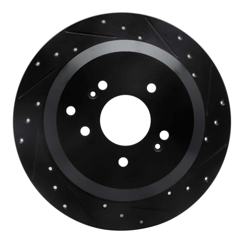 R1 Concepts — R1 07-12 Hyundai Veracruz Rear Right Drilled & Slotted Black Brake Rotor
R1 Brake Rotor Drill - view 1