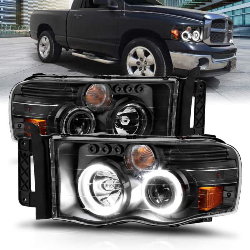 ANZO — ANZO 2002-2005 Dodge Ram 1500 Projector Headlights w/ Halo Black Clear Amber
Head Light Set
HdLtSet - view 1