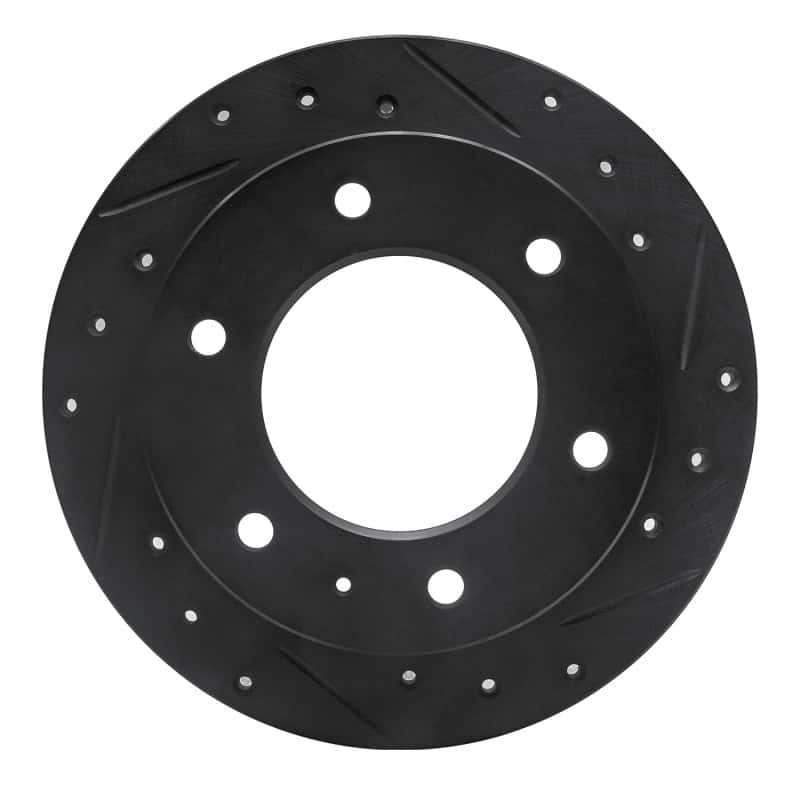 R1 Concepts — R1 88-95 Isuzu AMIGO Rear Right Drilled & Slotted Black Brake Rotor
R1 Brake Rotor Drill - view 1