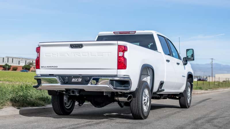 Borla — Borla 20-22 Chevrolet/GMC Silverado/Sierra 6.6L T-304 SS Cat-Back S-Type Exhaust - Brushed
Cat-Back System - view 4