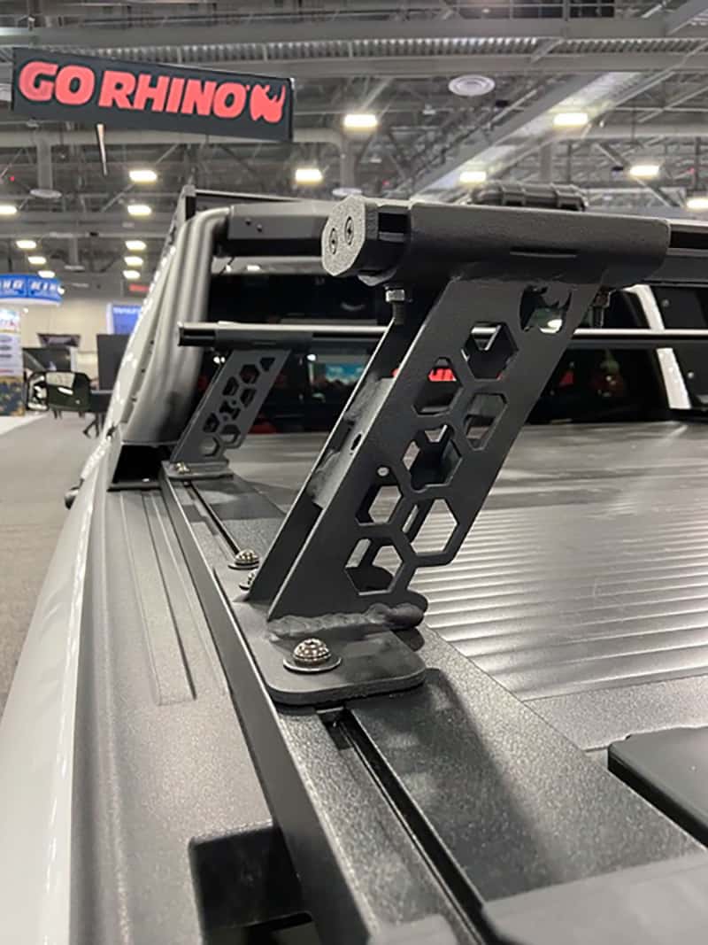 Go Rhino — Go Rhino 15-22 Ford F-150 / 07-21 Toy. Tundra XRS Cross Bars Kit - Tex Blk (Attch Tonneau Cvr T-Trk)
XRS Bed Cross Rails - view 5