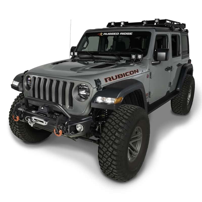 Rugged Ridge — Rugged Ridge Arcus Front Bumper Tube Overrider Black 18-20 Jeep Wrangler JL
OFFROAD_BUMPERS
Bumper- Front - view 5