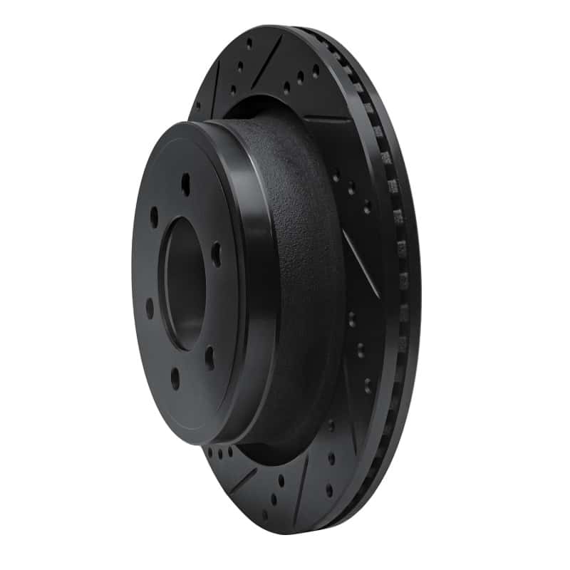 R1 Concepts — R1 12-20 Ford F-150 4WD Rear Left Drilled & Slotted Black Brake Rotor
R1 Brake Rotor Drill - view 2