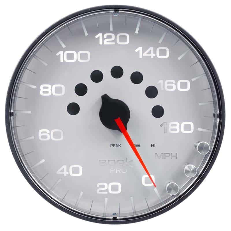 AutoMeter — Autometer Spek-Pro Gauge Speedometer 5in 180 Mph Elec. Programmable White/Black
GA 5" SPEEDO WFB SPK - view 1